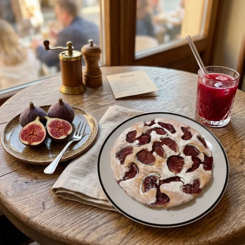 Figs cake with some jam in the middle