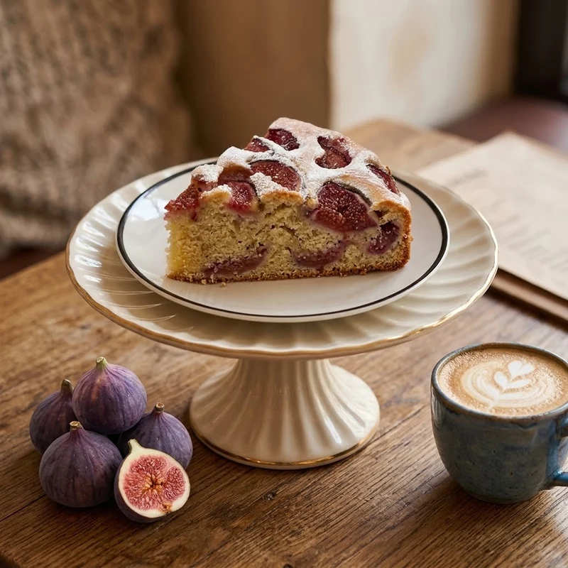 Figs cake with some jam in the middle