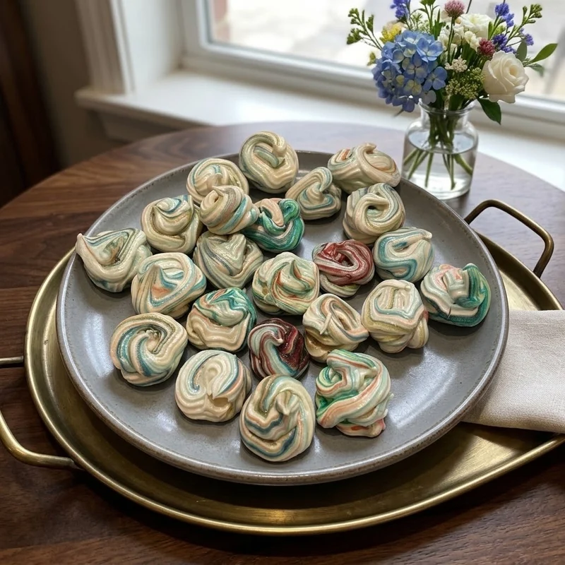 20 Marbled meringues