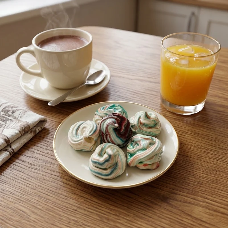 20 Marbled meringues