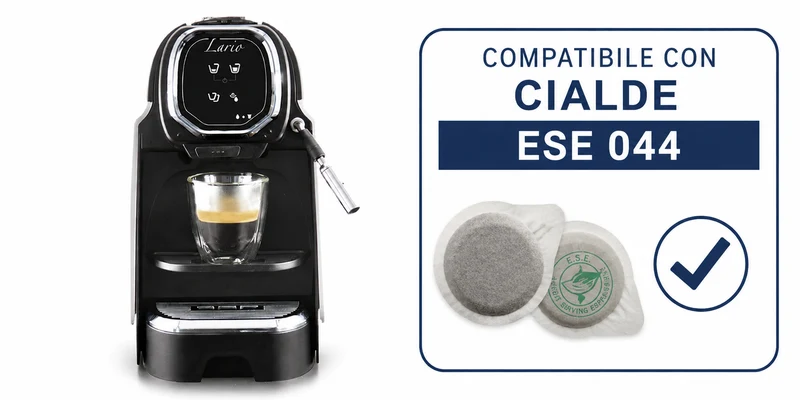 Macchina da caffè LARIO-SOFT erogazione Cialde ESE 044 acqua calda e vapore