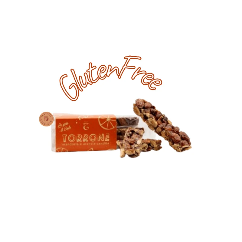 Torrone croccante mandorle e arancia