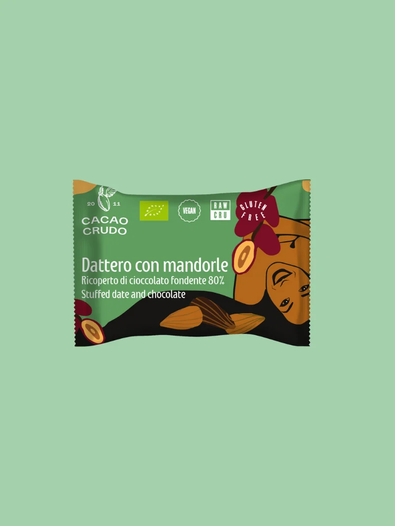 DATTERO CON MANDORLE RICOPERTO CIOCCOLATO - BIO