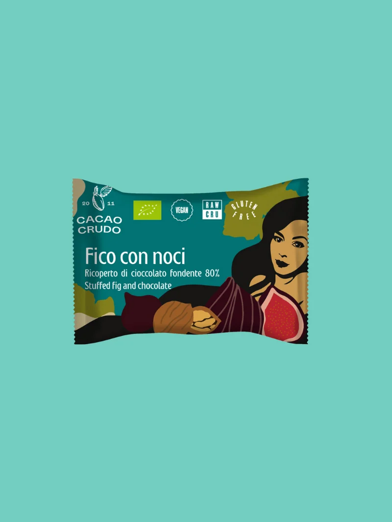 FICO CON NOCE RICOPERTO DI CIOCCOLATO -BIO