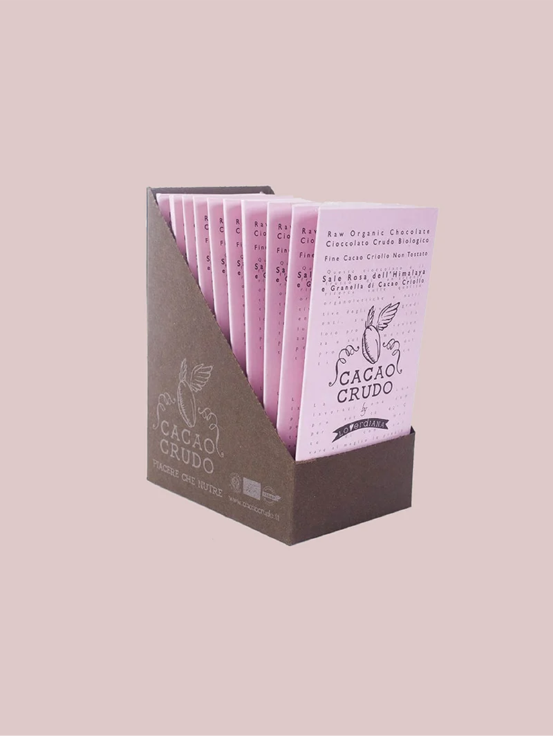 FONDENTE SALE ROSA E GRANELLA DI CACAO - BIO