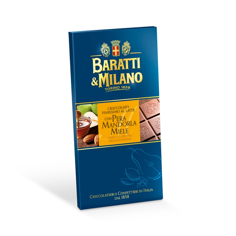 Tavoletta Al Latte con Pera, Mandorle e Miele 75g
