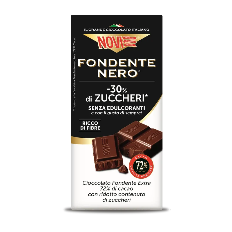 Novi Tavoletta Fondentenero -30% di zuccheri - 90g