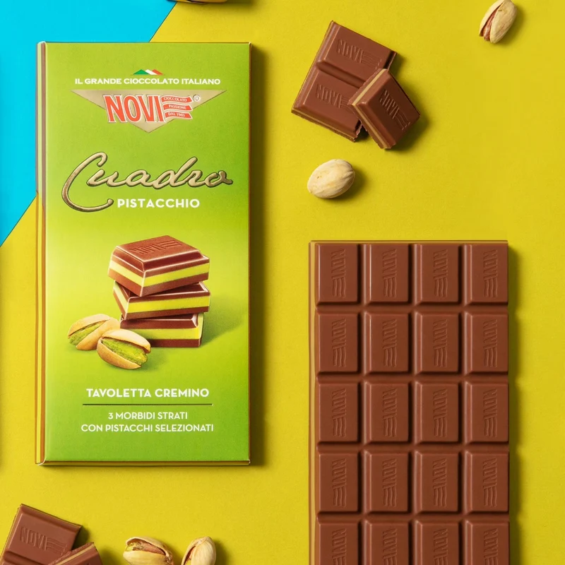 Novi Tavoletta Cuadro Pistacchio 110g