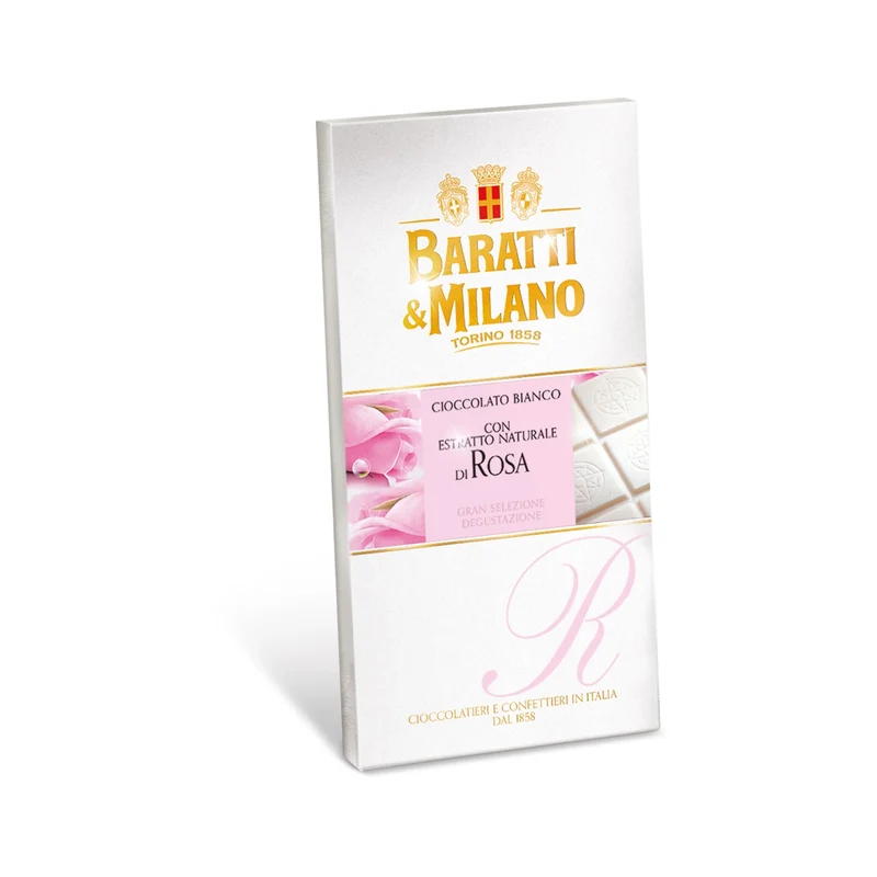 Tavoletta Cioccolato Bianco Alla Rosa 75g