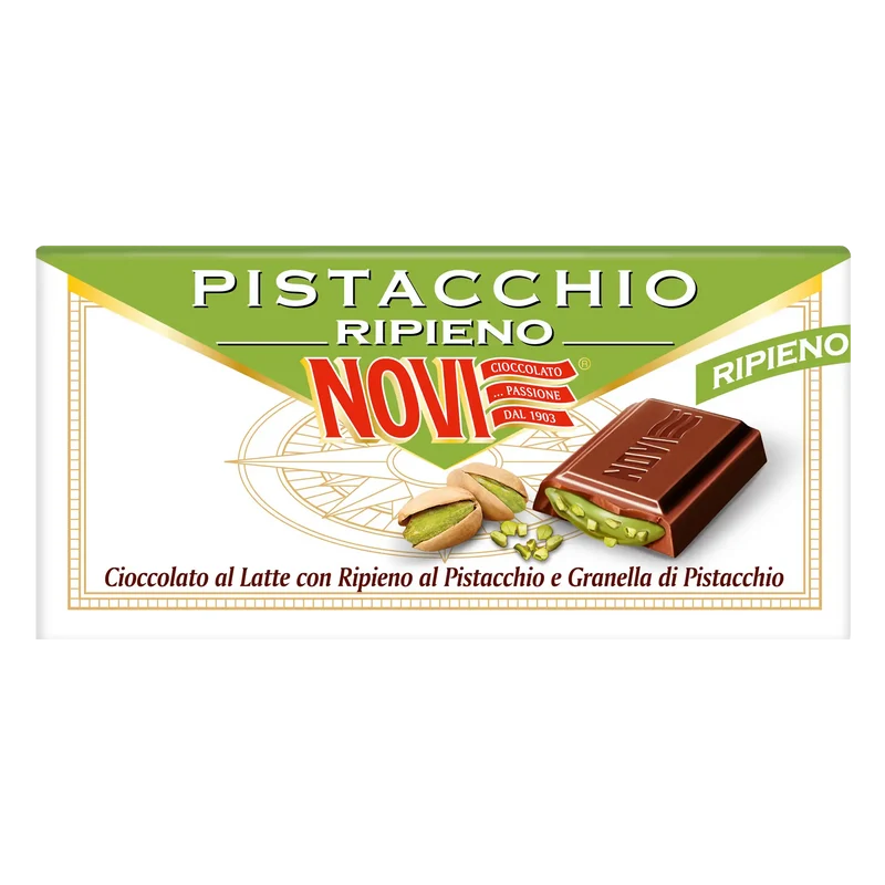 Novi Tavoletta al Latte con Ripieno Pistacchio 105g
