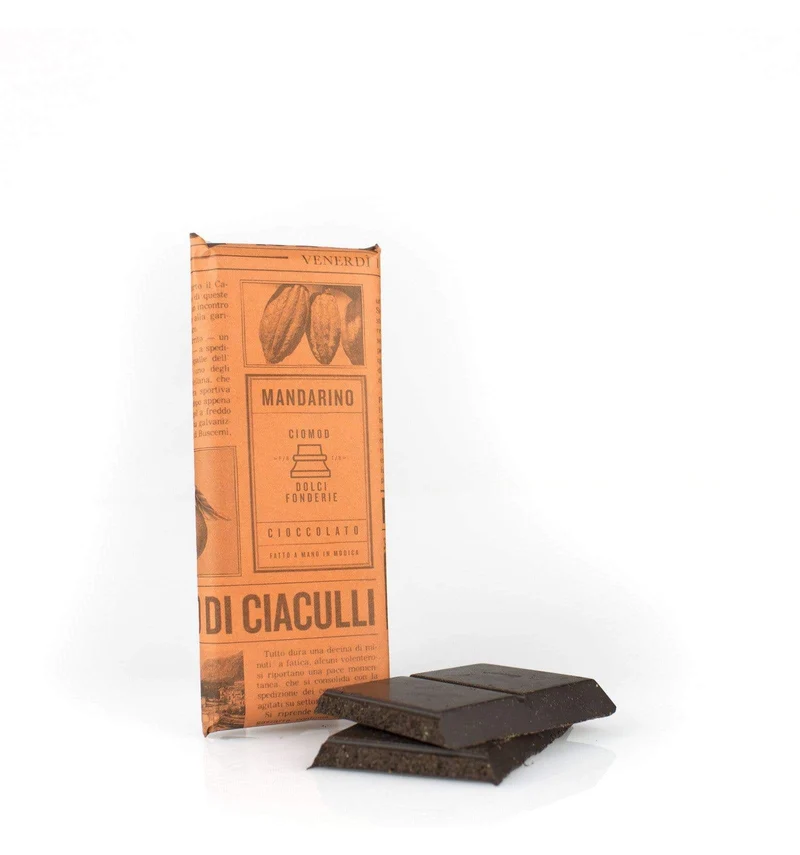 Cioccolato fatto a mano con Mandarino Tardivo di Ciaculli