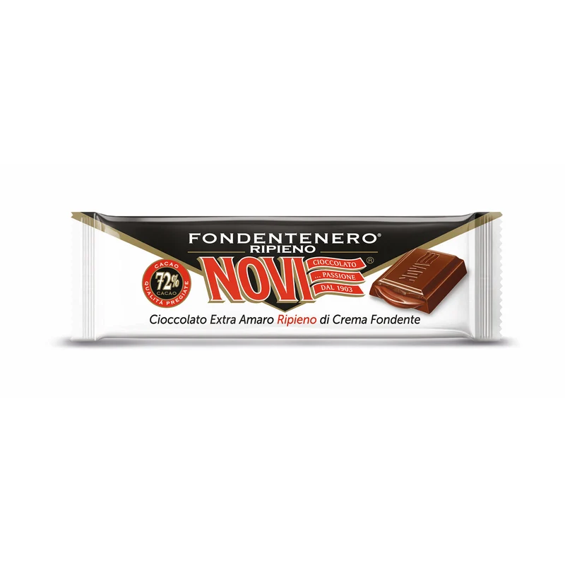 Barretta Fondentenero Ripieno Novi 33g