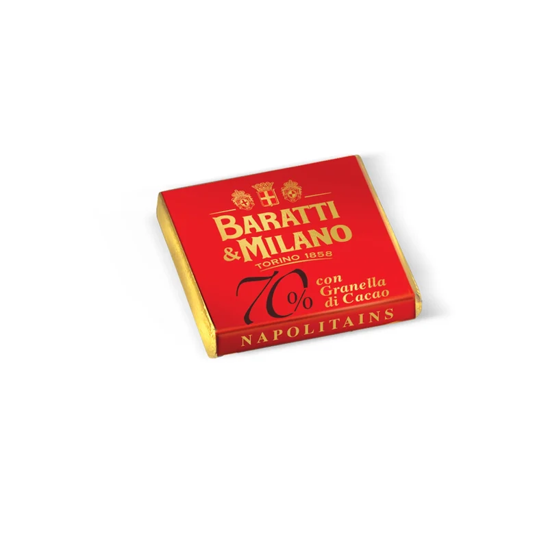 Napolitains Extra Fondente 70% con Granella Di Cacao 500g