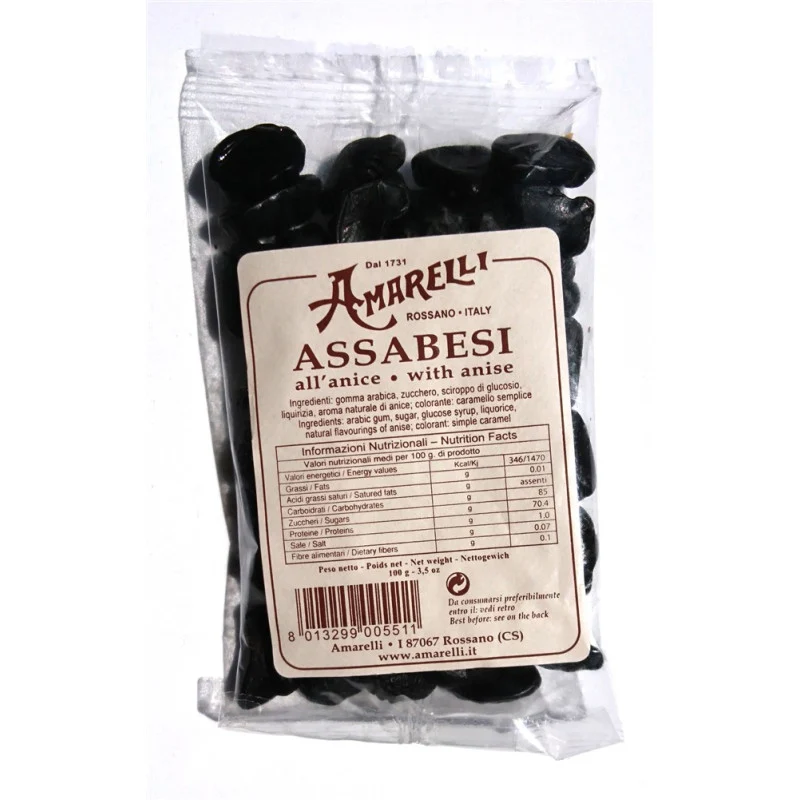 Liquirizia all'anice Assabesi Amarelli 100 gr