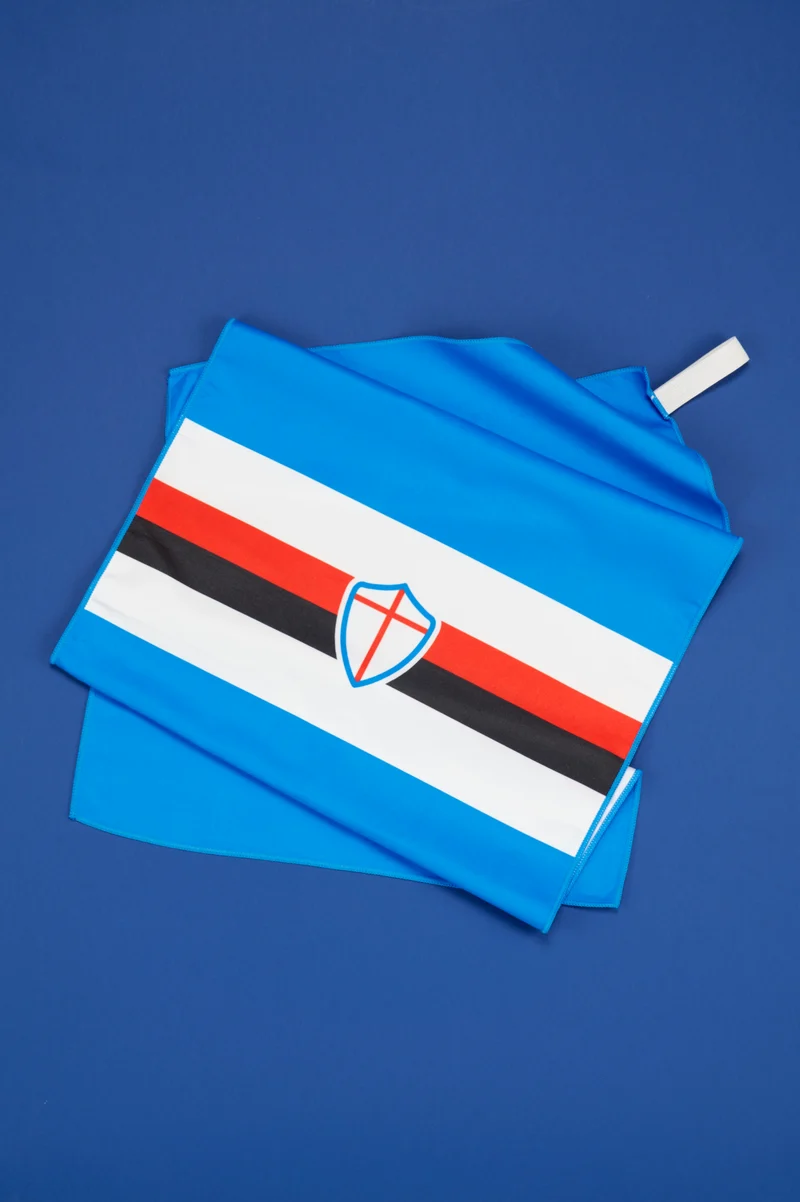 Telo del tifoso Sampdoria Ufficiale ICAM con Praline di Cioccolato al Latte e Crema di Nocciola 80g
