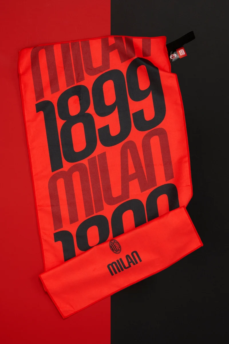 Telo del tifoso A. C. Milan Ufficiale ICAM con Praline di Cioccolato al Latte e Crema di Nocciola 80g