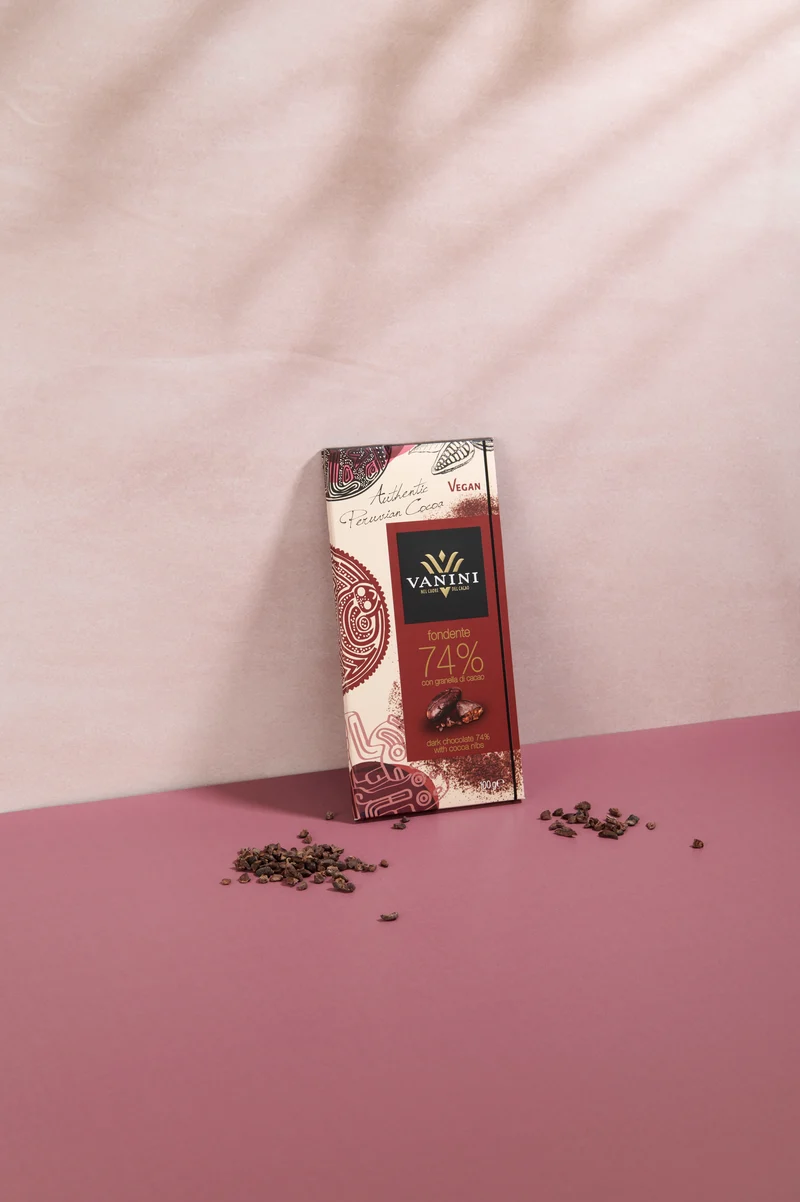 Tavoletta Vanini Monorigine Perù Fondente 74% con granella di cacao