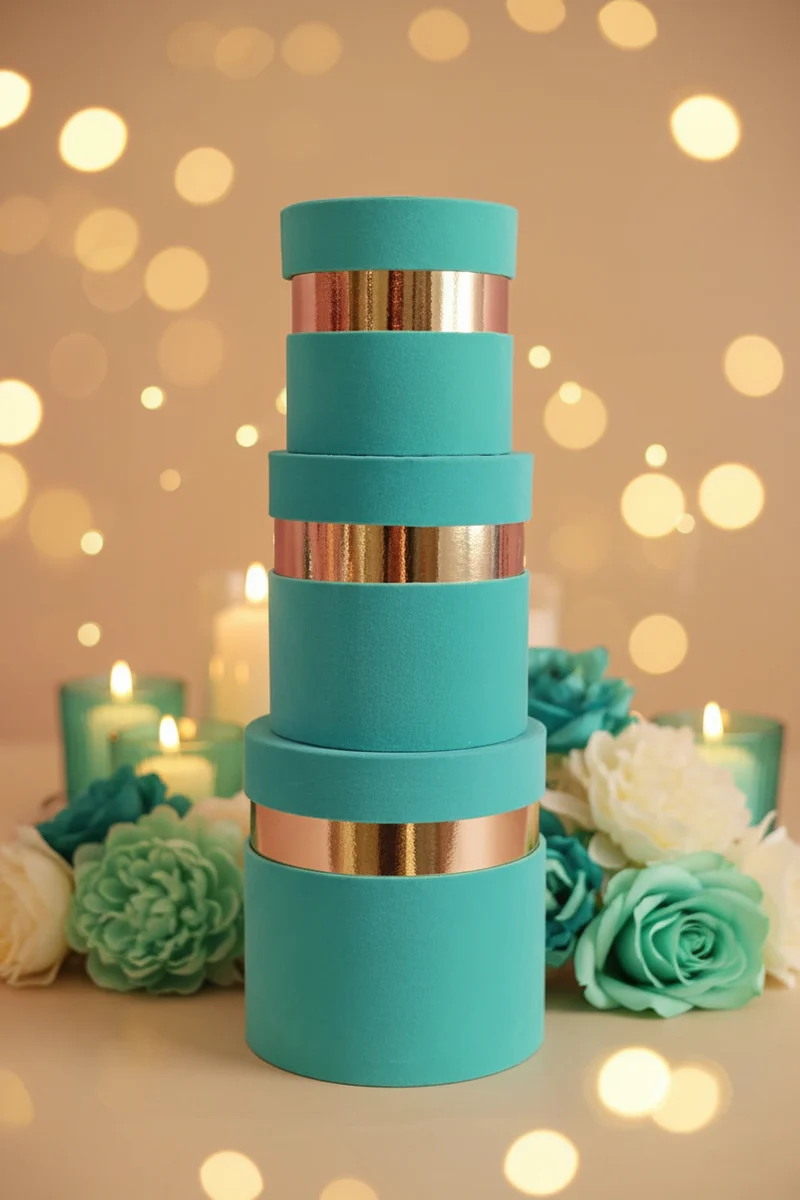 Scatole velluto con bordo oro TIFFANY