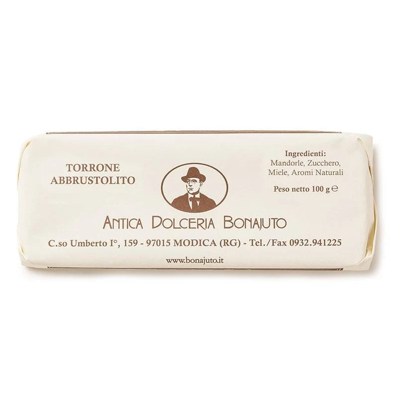 Torrone Abbrustolito Bonajuto con Mandorle Siciliane