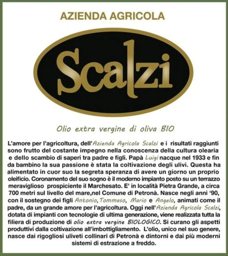 Olio Extravergine di oliva BIO 0.75L