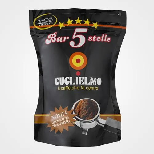 Caffè Guglielmo macinato 5 Stelle Espresso Bar portafiltro 250 g