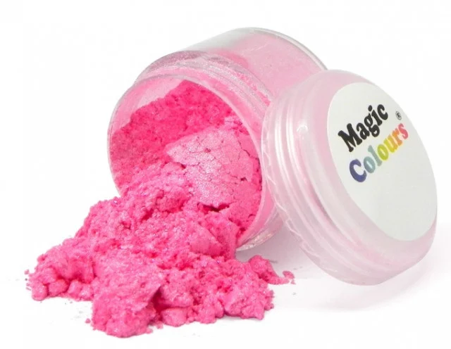 Rosa con effetti Metallici molto Luminosi e Scintillanti. Colorante Lipo in polvere. Sparkle Lustre Magic Colour