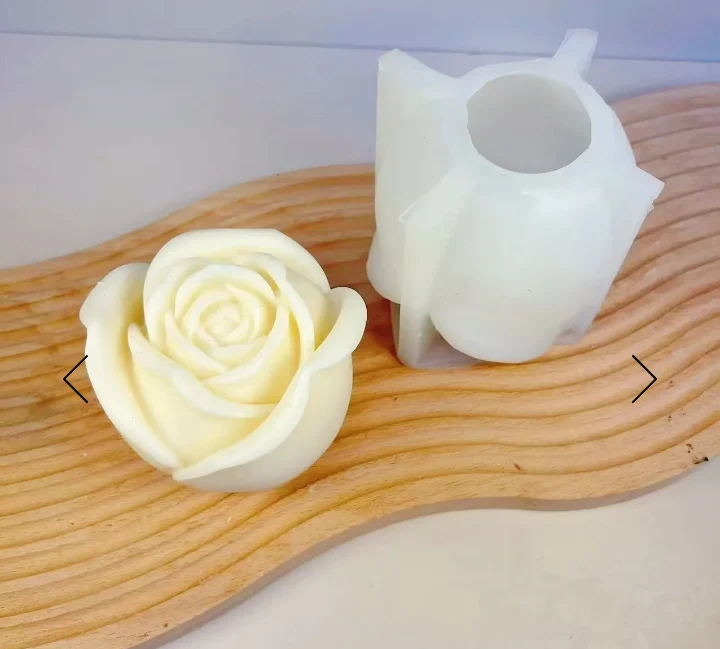 Grande Bocciolo Rosa di 12 cm. Stampo in silicone per Candele - saponi e cake design