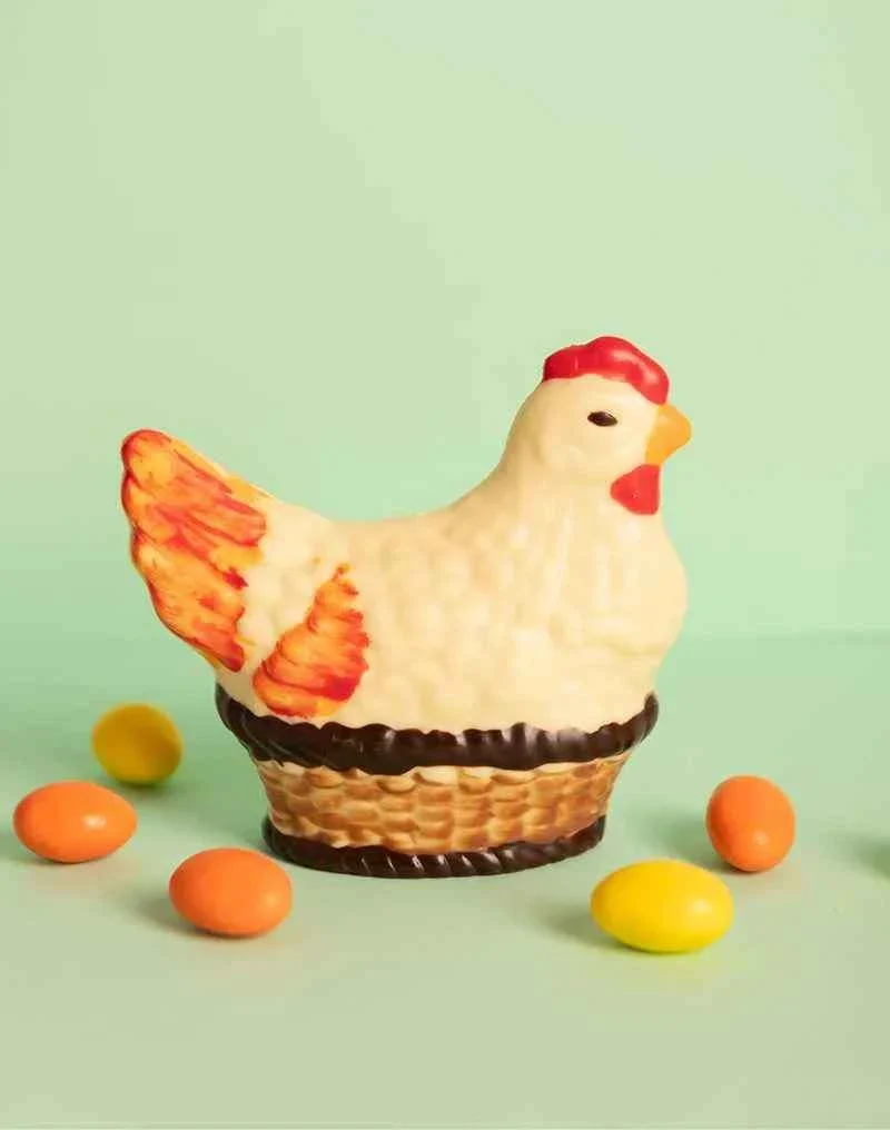 Gallina con Cesto Bianca