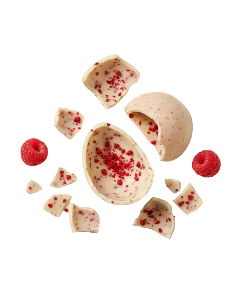 UOVO CIOCCOLATO BIANCO E LAMPONI