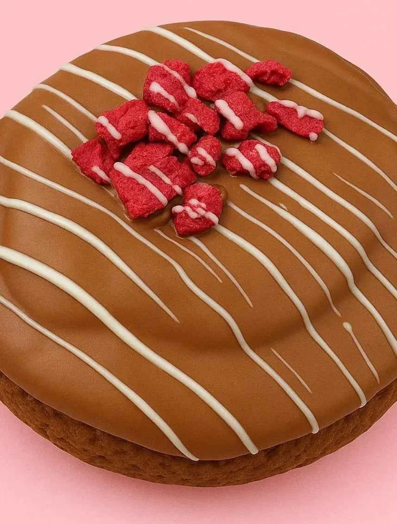 Italian Crumble Cookies with Chocolate and Strawberry
