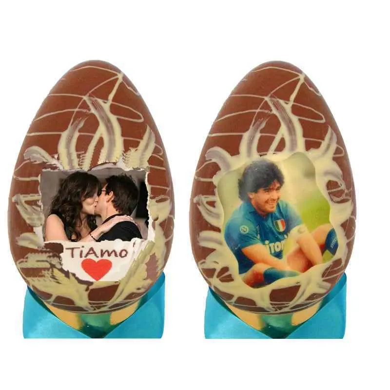 Uovo personalizzato con foto + scatola porta sorpresa 500 GRAMMI