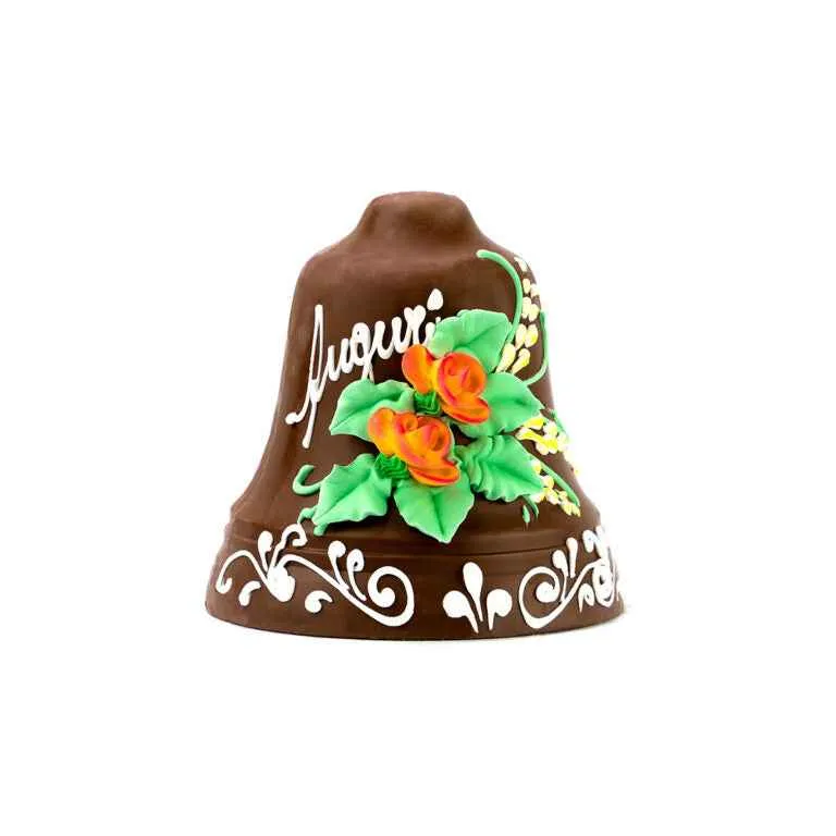Campana di Cioccolato Finissimo al Latte Decorata a Mano. WORLD PRODUCTS SHOP. By Chef Giovanni Pantaleo