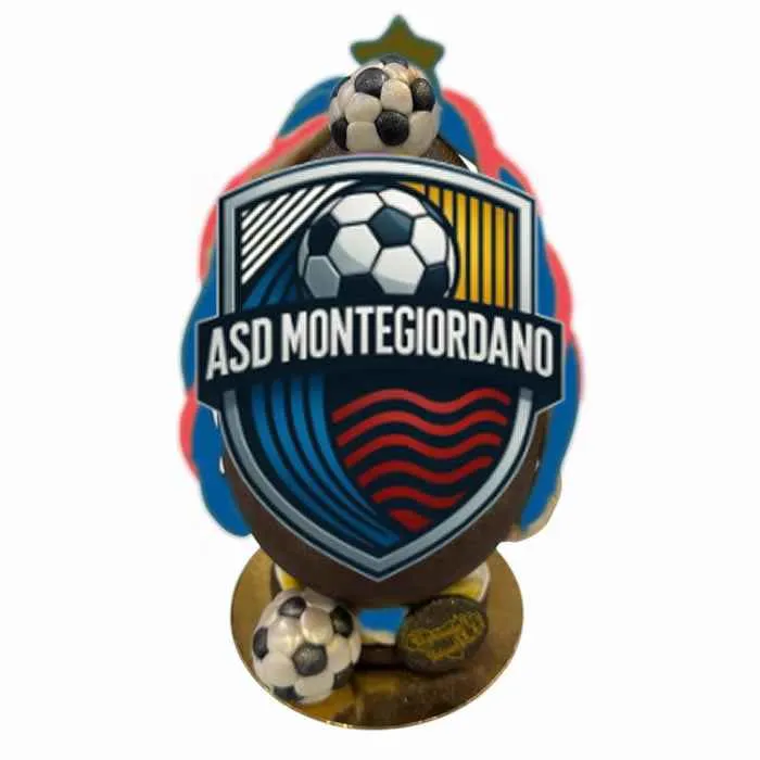 Uovo di Pasqua Artigianale personalizzato con il logo della tua squadra da oltre 1,3kg