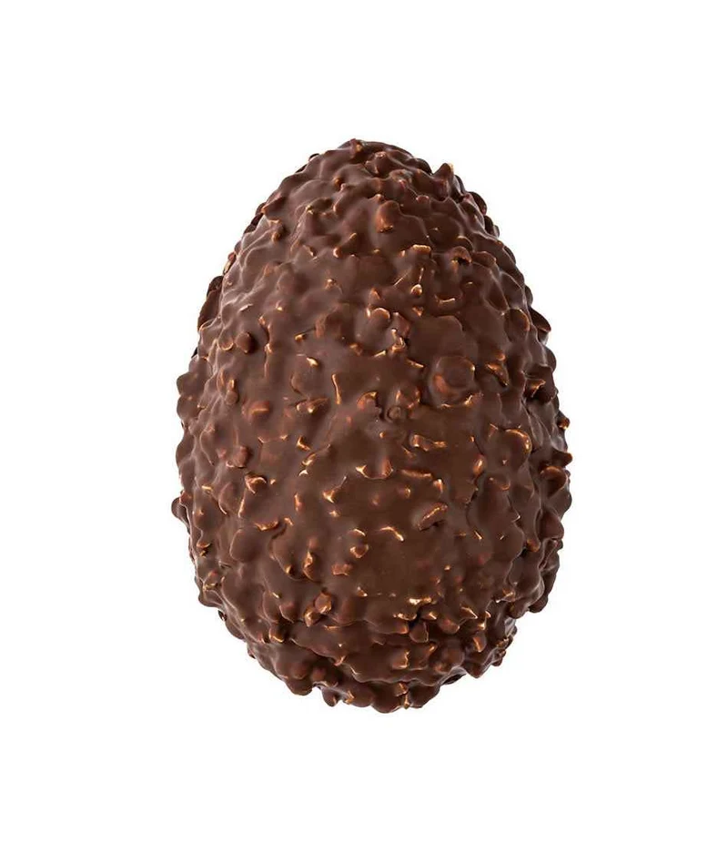 Uovo di Pasqua Artigianale granellato NOCCIOLE e GLASSATO di cioccolato a scelta