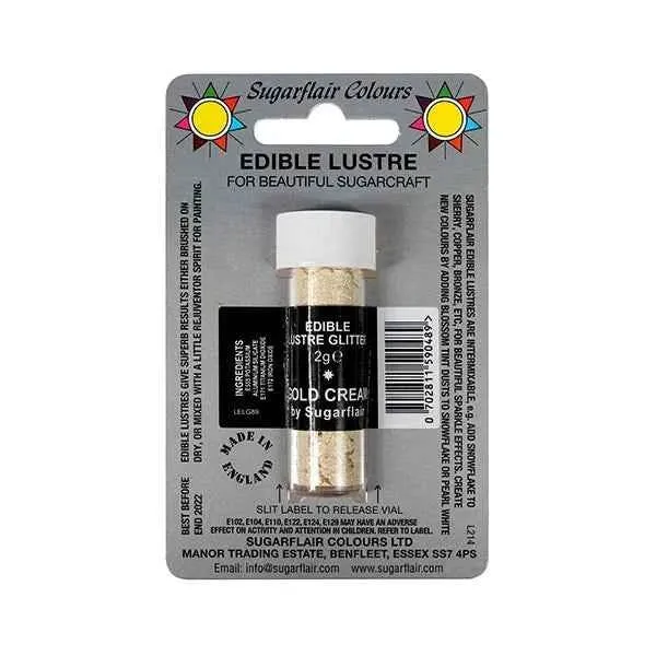 Crema Dorata Perlescente. Colorante concentrato in polvere. Sugarflair