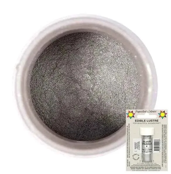 Argento Scintillante. Colorante concentrato in polvere. Sugarflair