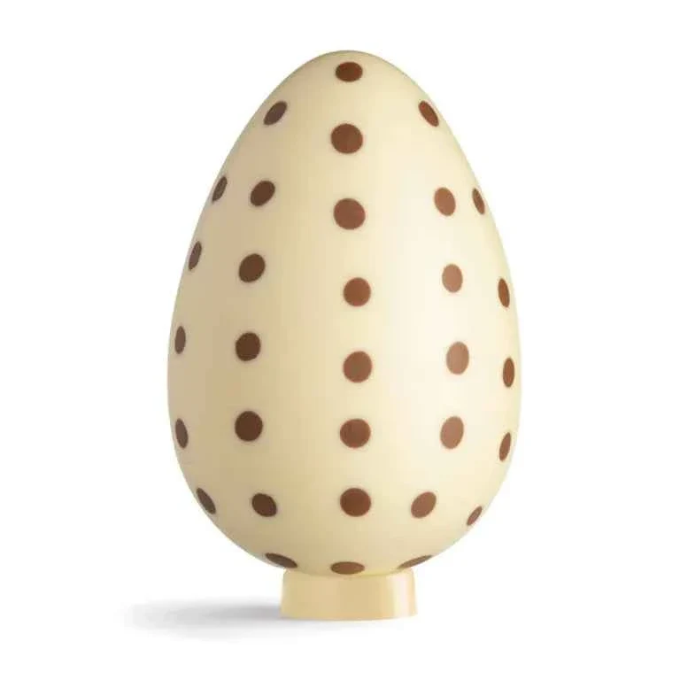 Uovo di Cioccolato Pois. Cioccolato bianco.