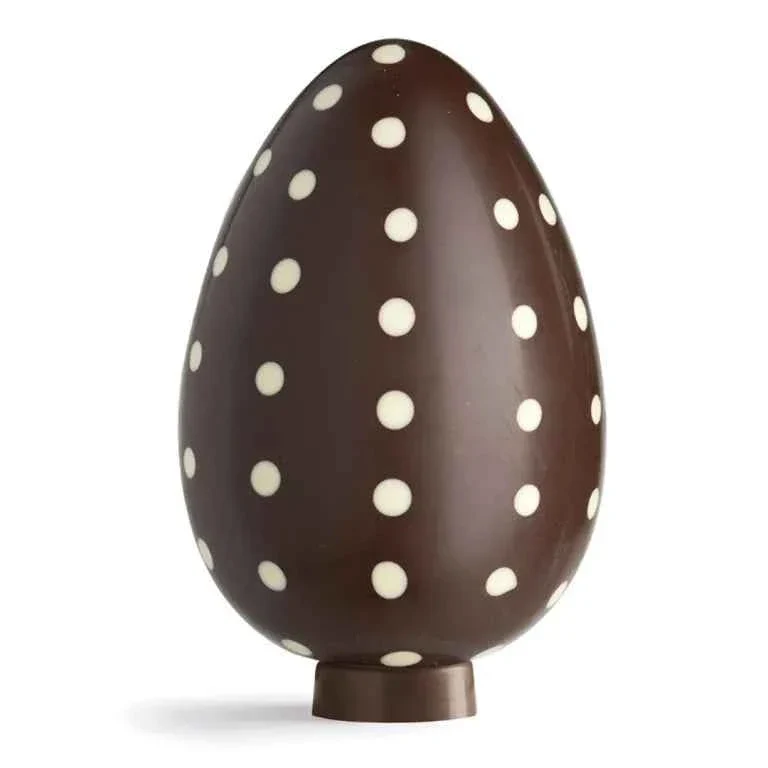 Uovo di Cioccolato Pois. Uovo di cioccolato Fondente 60% cacao