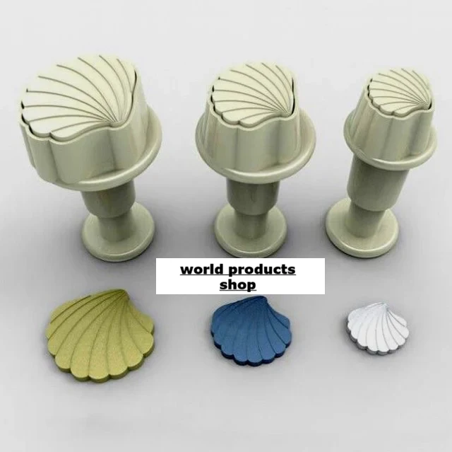 Conchiglie. Set 3 mini stampi ad espulsione. Mare. Dekofee