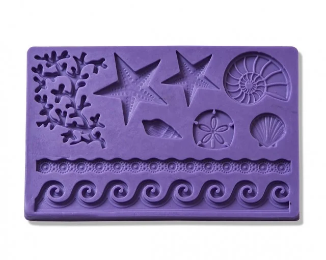 Mare Conchiglie Onde e Corallo.Stampo in silicone.