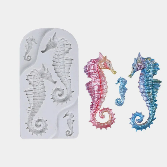 Cavalluccio di Mare. Stampi in silicone di 4 forme