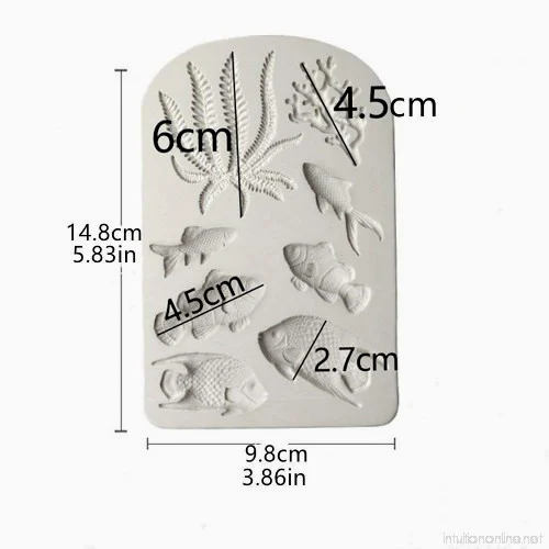 Mare. Pesci Corallo e Alghe. Stampo silicone