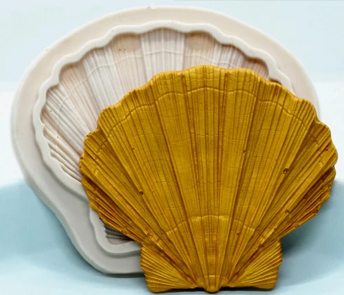 Grande Ostrica di 10 cm. Stampo mare di una grande Conchiglia in silicone