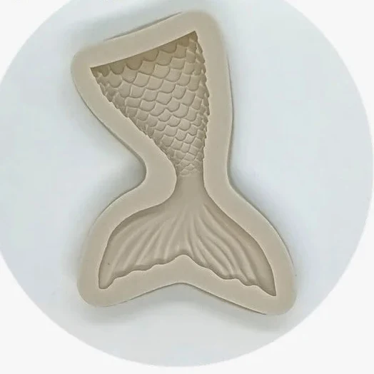 Coda di Sirena dritta di 9 x 7 cm. Mare. Stampo silicone