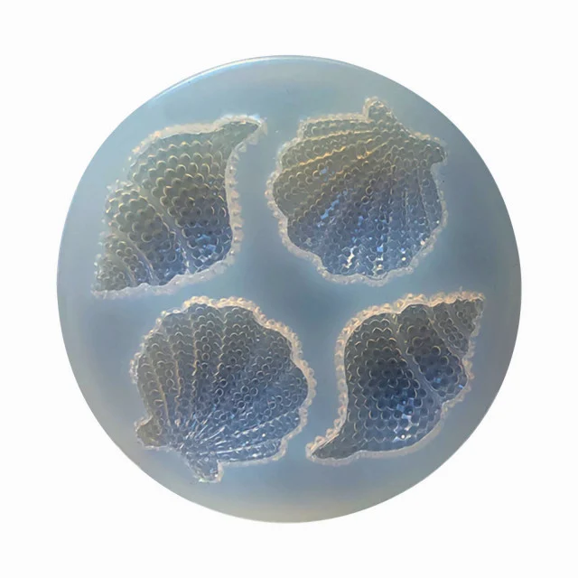 4 forme di Conchiglia di Mare in alta definizione. Stampo silicone