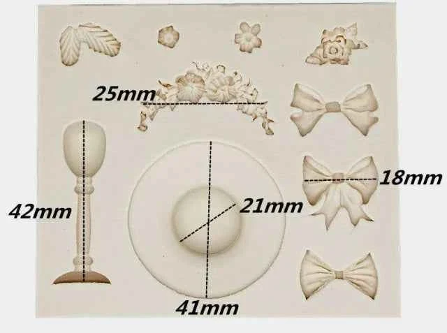 Bellissimi Fiocchi e Cappello. Stampo Fiocco in silicone
