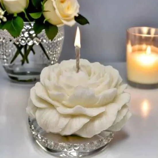 Small Peonia di 5.5 cm. Stampo in silicone anche per Candele