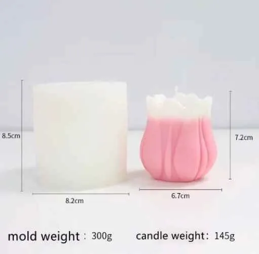 Tulipano di 7.2 cm. Stampo in silicone anche per Candele