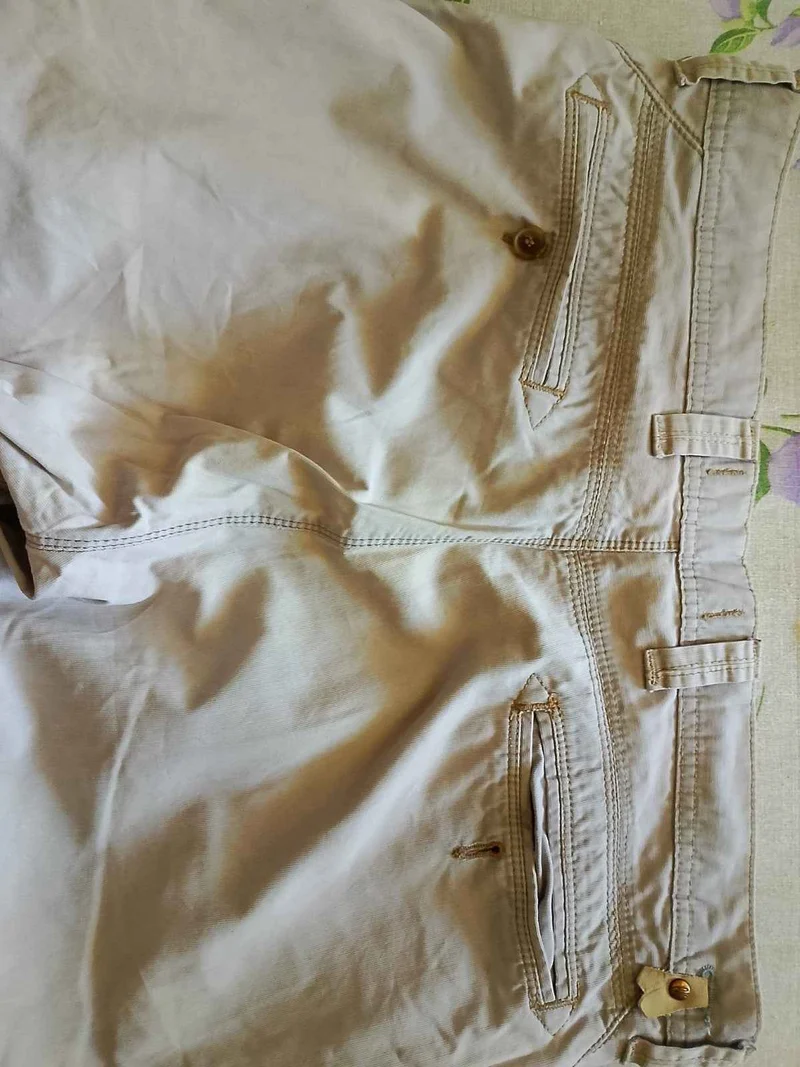 Pantalone Uomo.BEIGE. Pantaloni Eleganti. Tasca America.Taglia 54/L