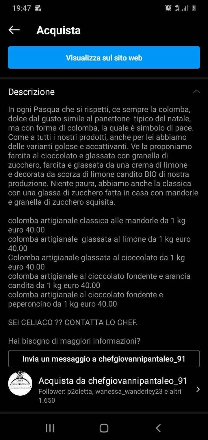 promozione pasqua 2k21. ogni 2 colombe un uovo di pasqua 240 gr. in omaggio